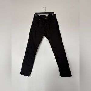 Mens Jack & Jones Almost New Slim Fit Black Jeans Size 33x32 Super Stretch Line